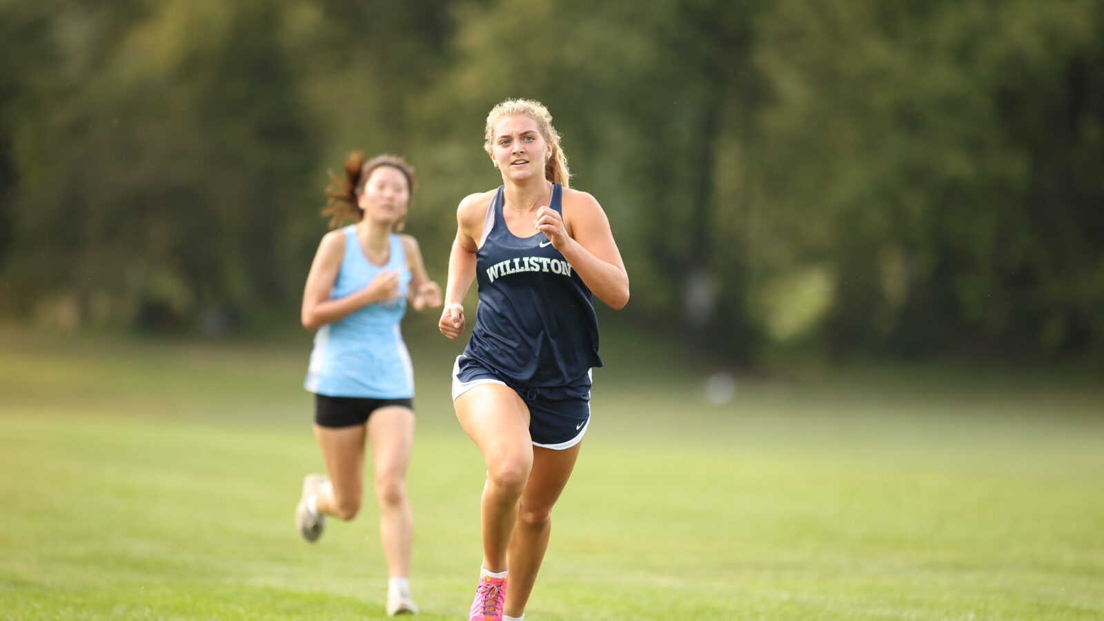 girls running a cross country race