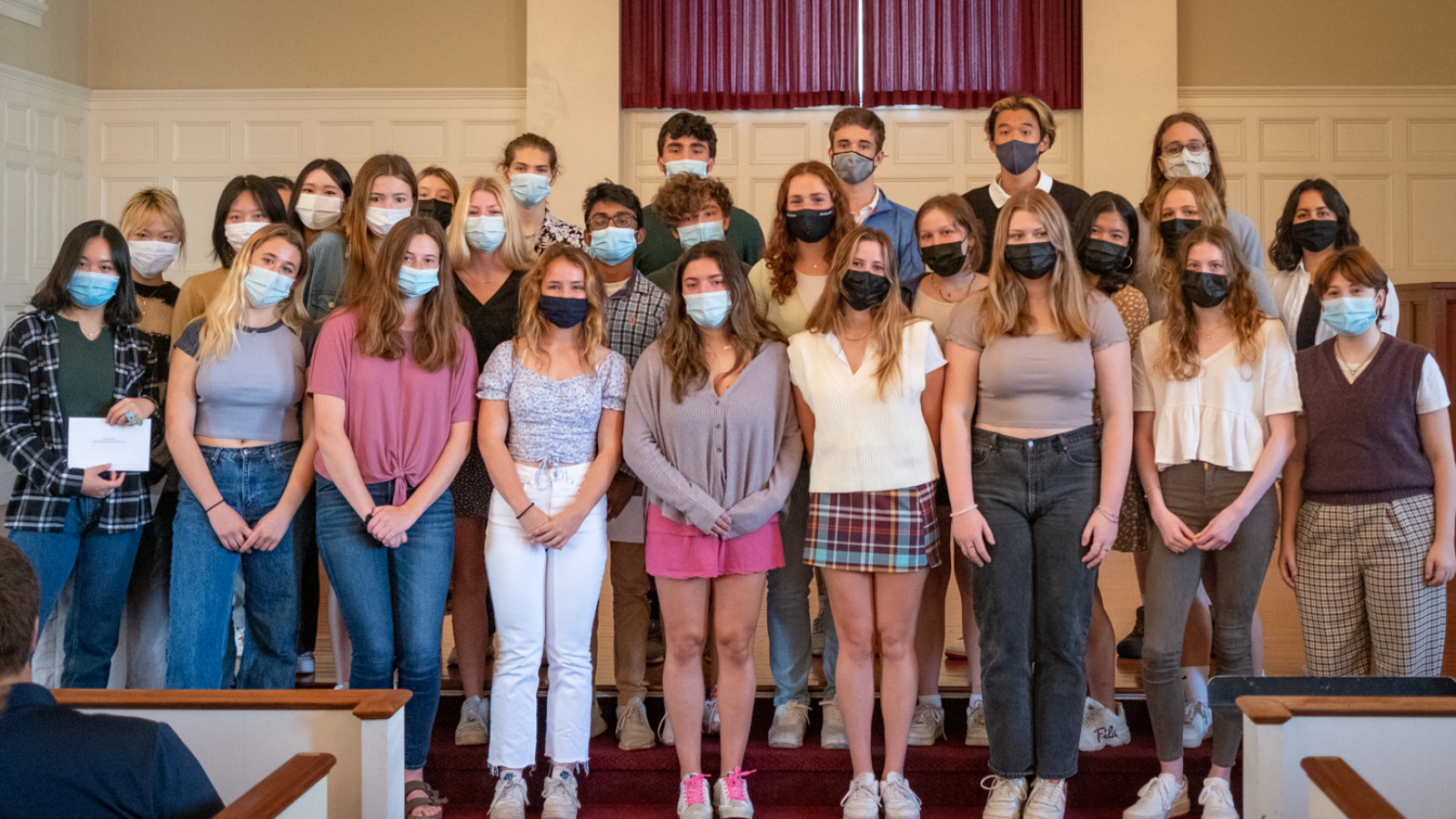 students at assembly