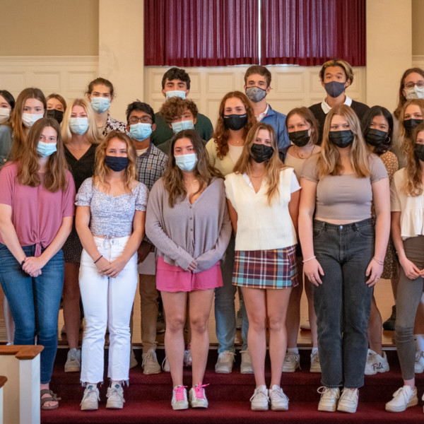 students at assembly